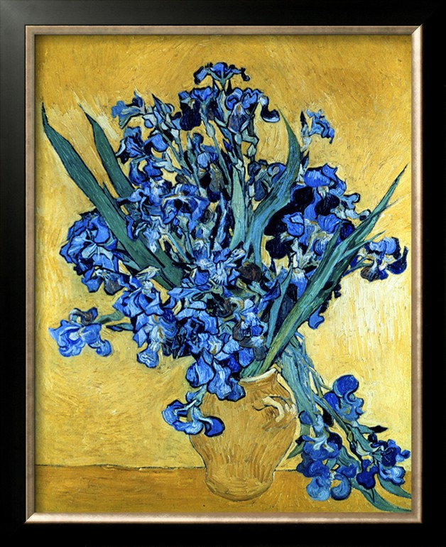 Vase of Irises Against a Yellow Background - Van Gogh Painting On Canvas